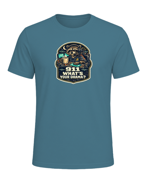 911 What's Your Drama? Tee — Heather Deep Teal