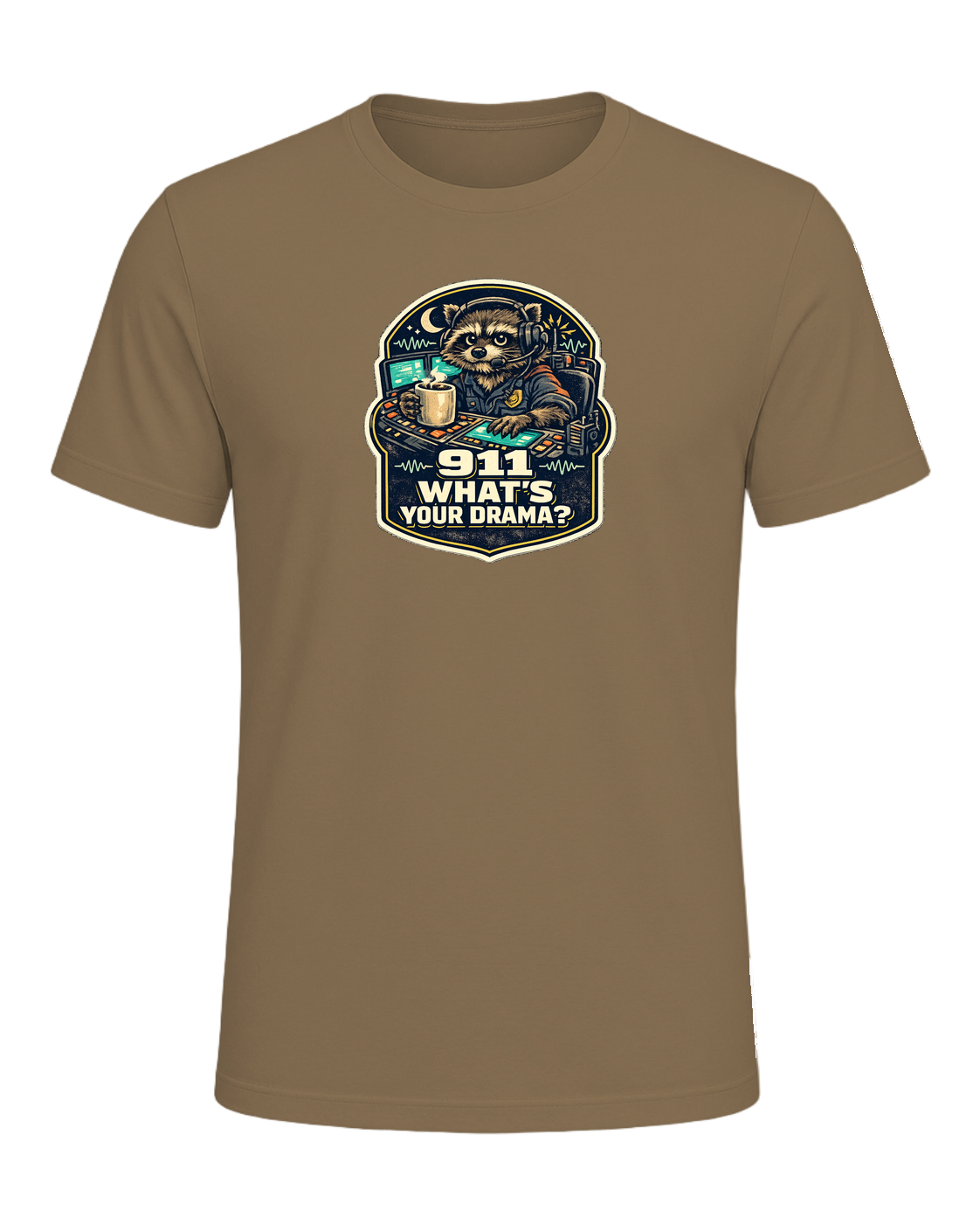 911 What's Your Drama? Tee — Heather Olive