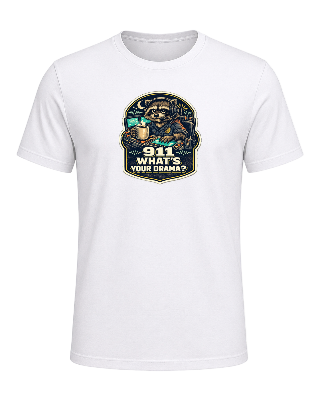 911 What's Your Drama? Tee — White