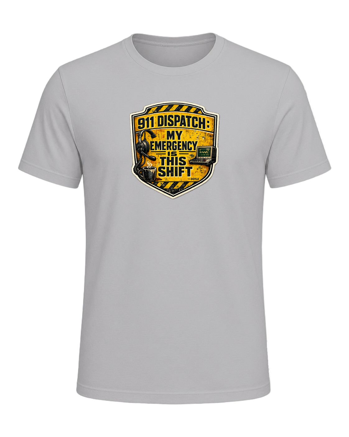 911 Dispatch: My Emergency Is This Shift Tee — Athletic Heather