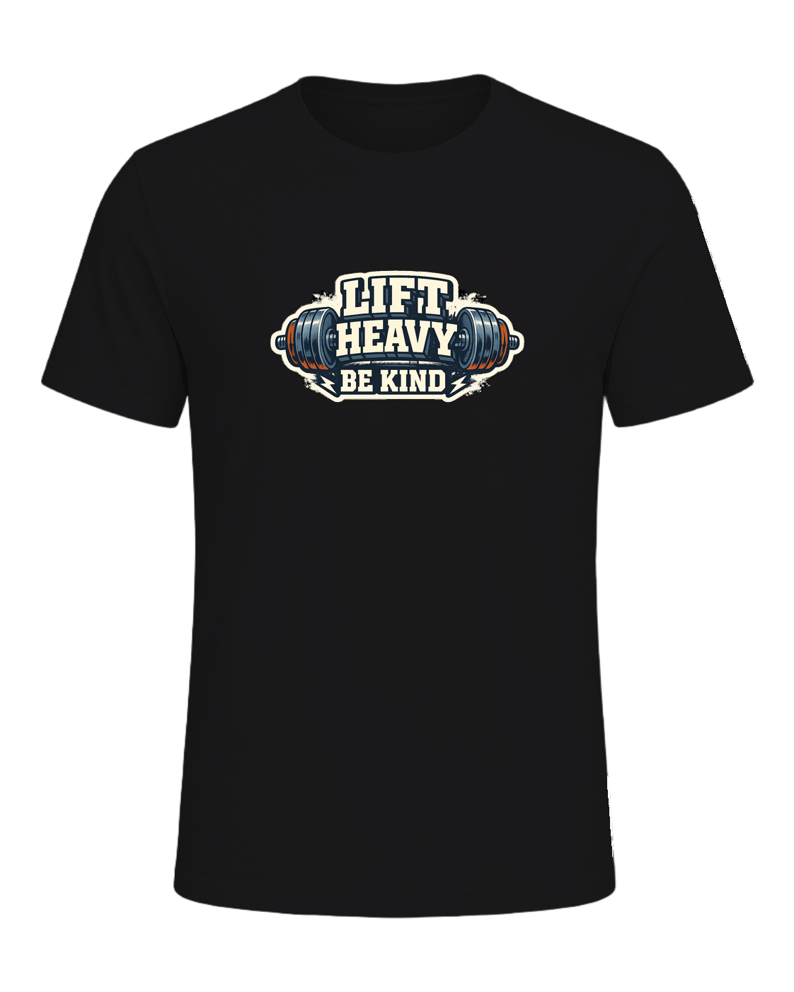 A bold barbell gym tee for lifters who train heavy and keep the room kind. — Dark Grey Heather