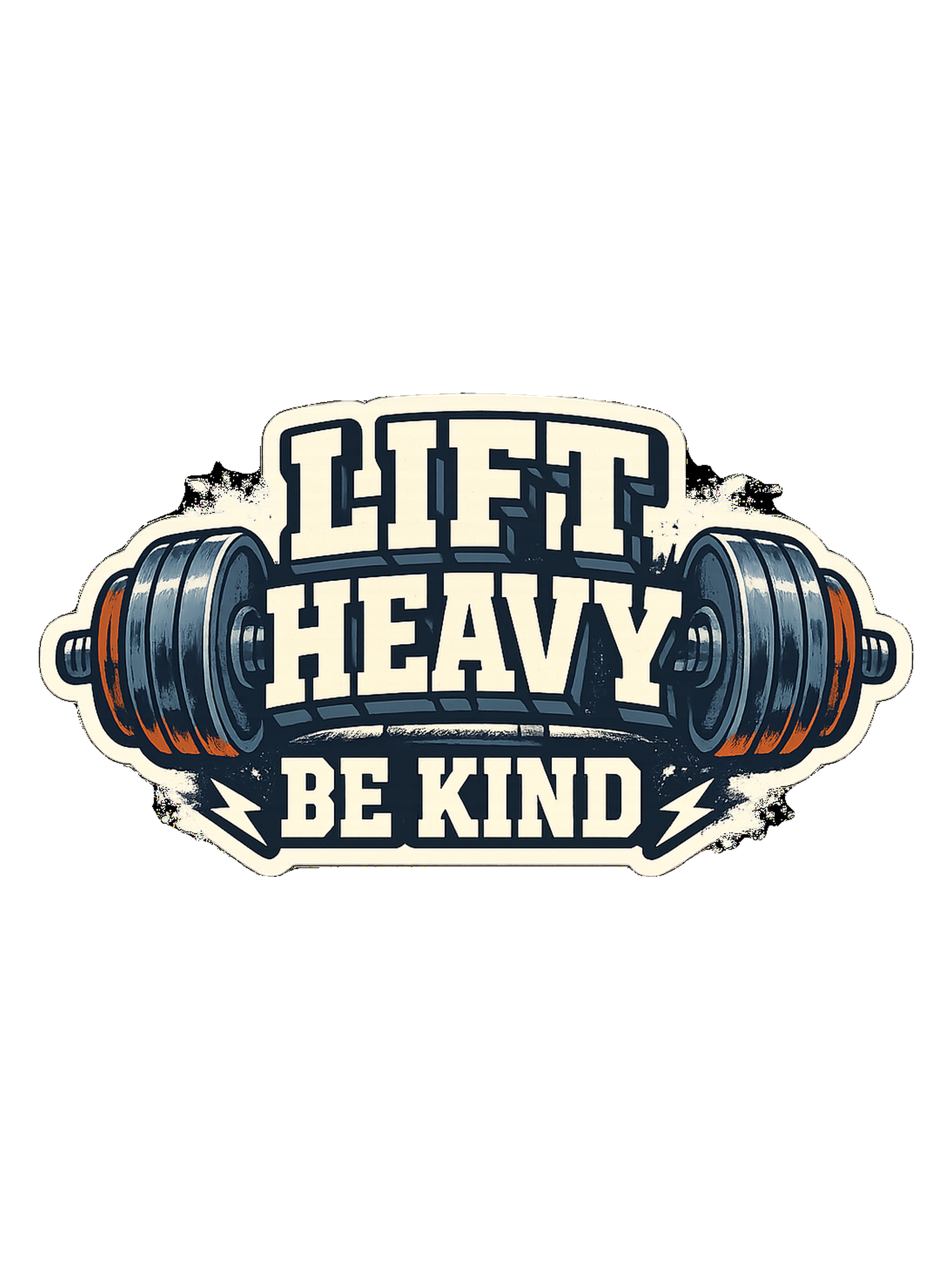A bold barbell gym tee for lifters who train heavy and keep the room kind.