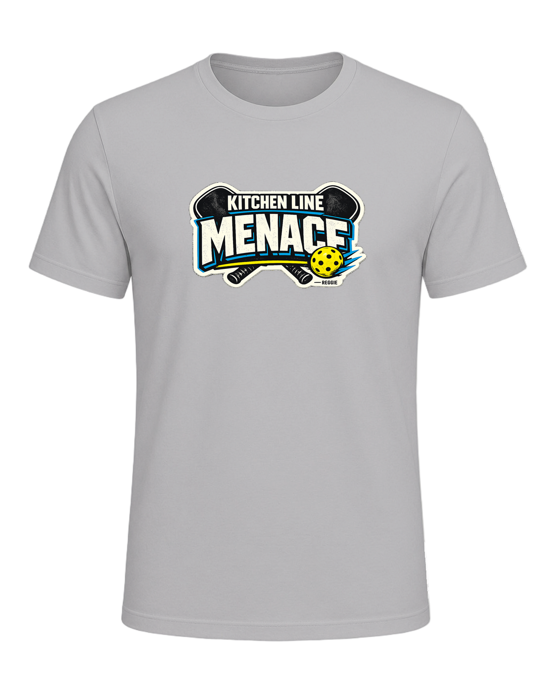 A bold pickleball tee for players who become a menace at the kitchen line. — Athletic Heather