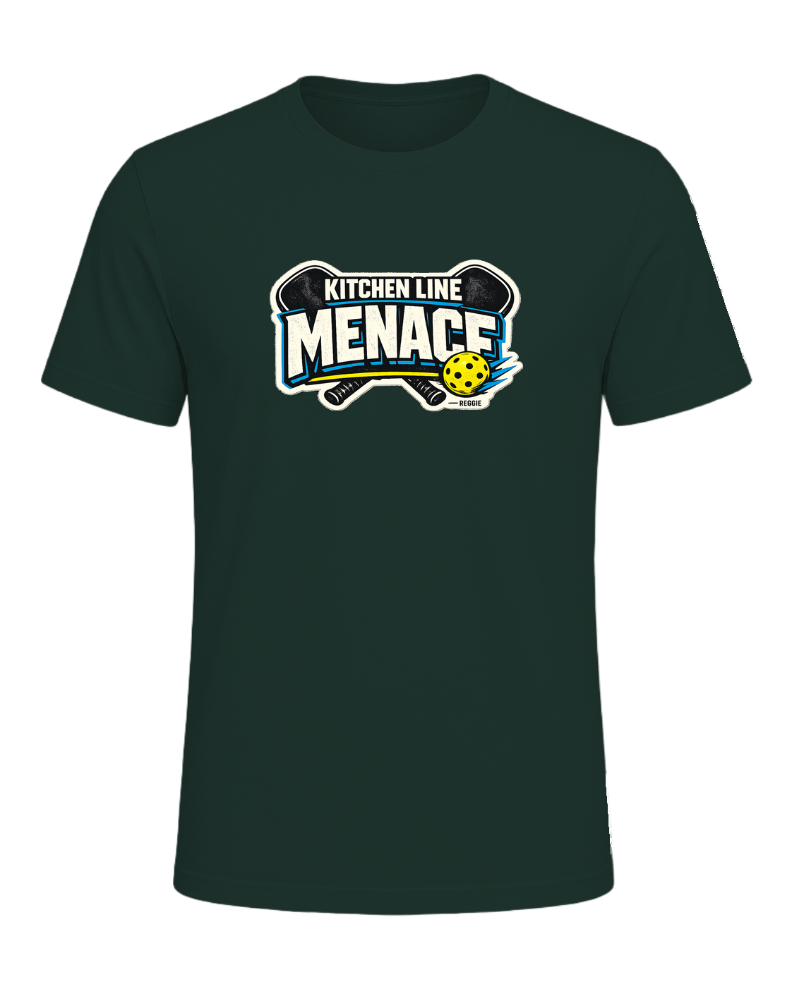A bold pickleball tee for players who become a menace at the kitchen line. — Forest