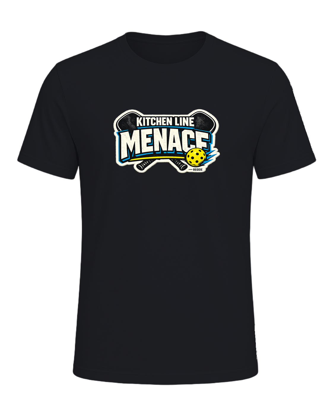 A bold pickleball tee for players who become a menace at the kitchen line. — Vintage Black