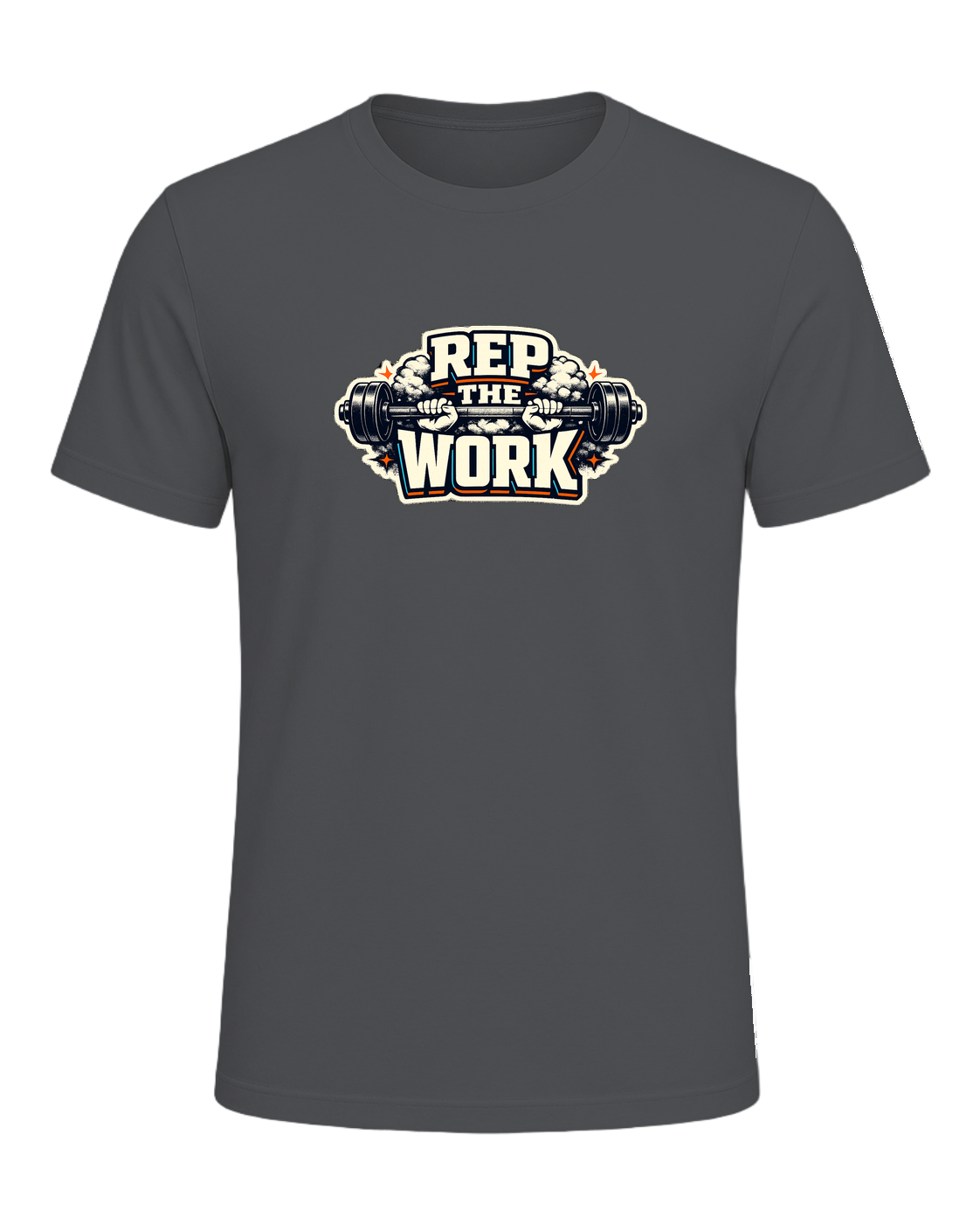 A bold barbell gym tee for lifters who believe the reps are the whole point. — Asphalt