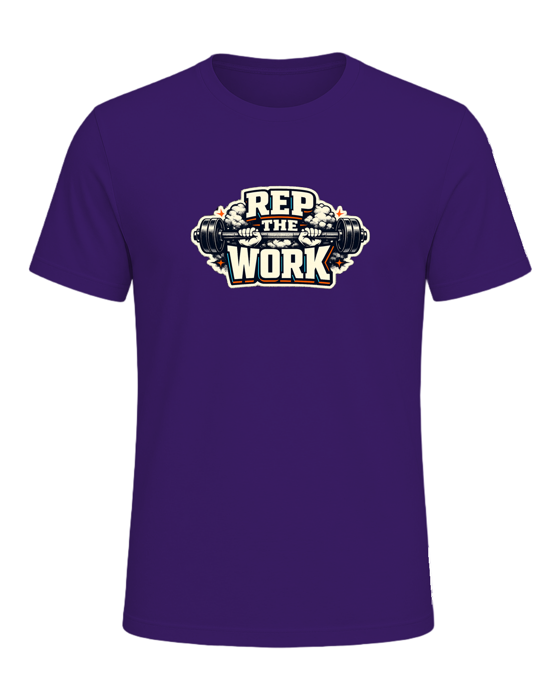 A bold barbell gym tee for lifters who believe the reps are the whole point. — Team Purple