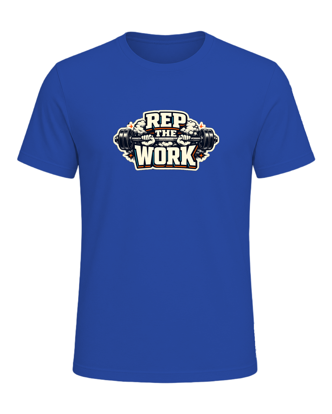 A bold barbell gym tee for lifters who believe the reps are the whole point. — True Royal