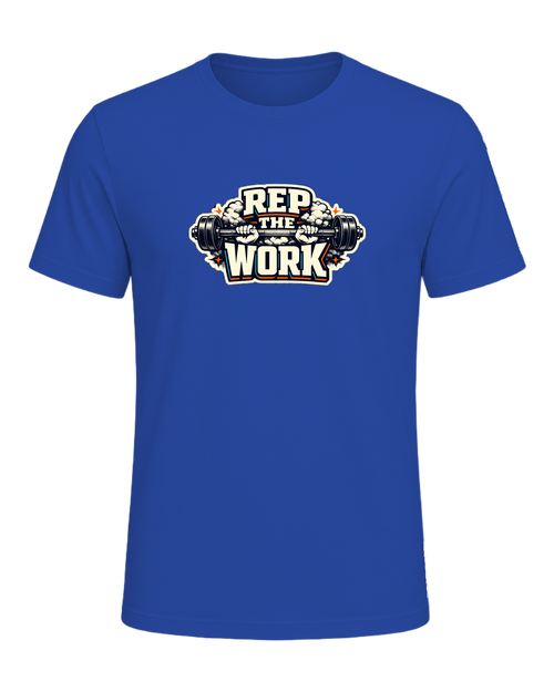 A bold barbell gym tee for lifters who believe the reps are the whole point. — True Royal